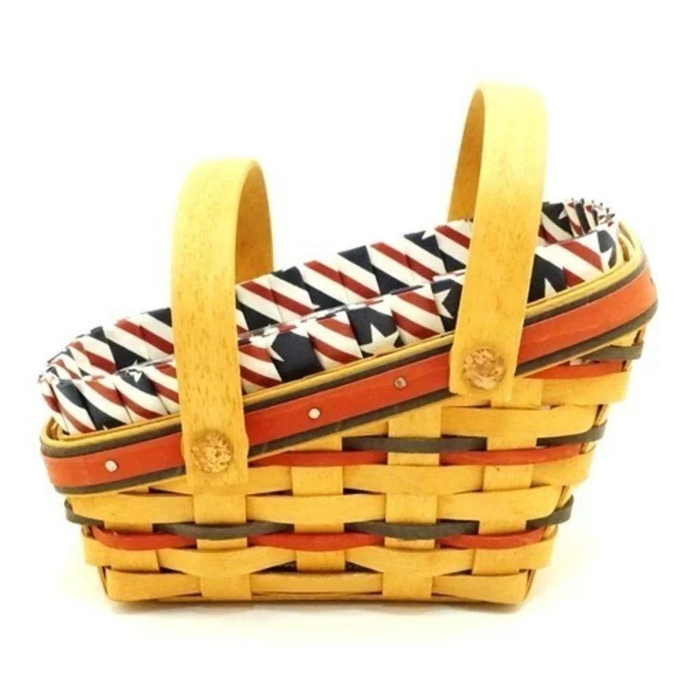 Longaberger Patriotic 1996 All-American Summertime‎ Basket Liner 2 Protectors